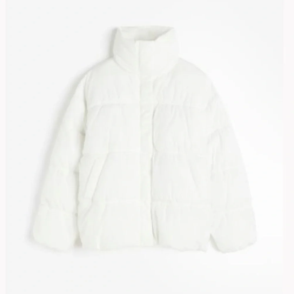 NWT • H&M • White Zip Up Puffer Coat - Picture 2 of 12